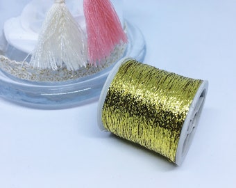 Gold or silver metallic sewing thread