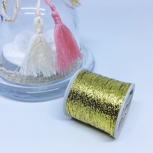 Gold or silver metallic sewing thread