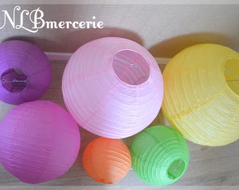 6/ pcs Corail Lampion Rond 20,3/ cm lampe Nuances pour mariage anniversaire D/écoration de f/ête de mariage