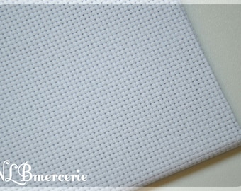 Aida embroidery canvas, white pre-cut canvas