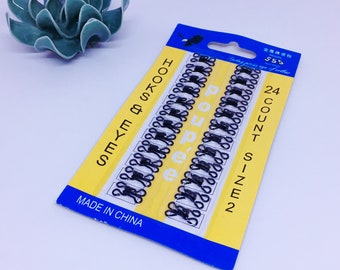 Spring clip, hooks, metal skirt clip Black or Gray - Size 3 - 24 sets