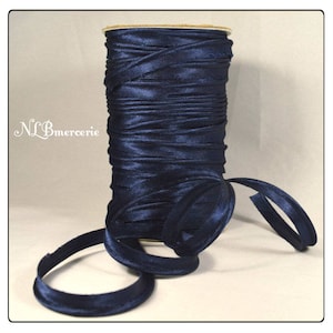 Ruban passepoil, ruban dépassant passepoil satin 9 mm - Plusieurs coloris disponibles vendu par 5 m