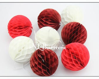 Honeycomb paper ball garland - 3 models available