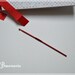 Hand crochet 3 mm red aluminum