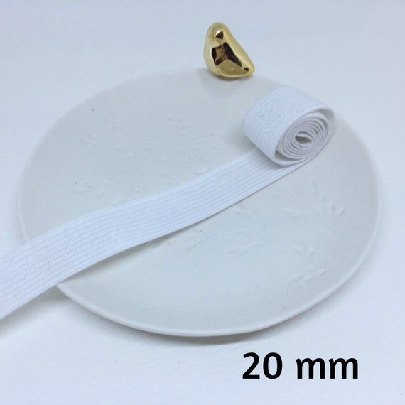 Ruban Élastique Blanc Côtelé Designers-factory - Largeur 1cm - Par 5m Couture DIY