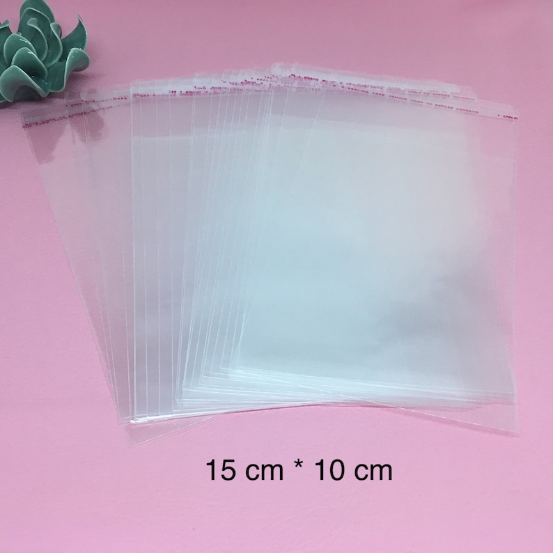 Sachets plastique transparent adhésifs vendu par Lot de 50 image 8