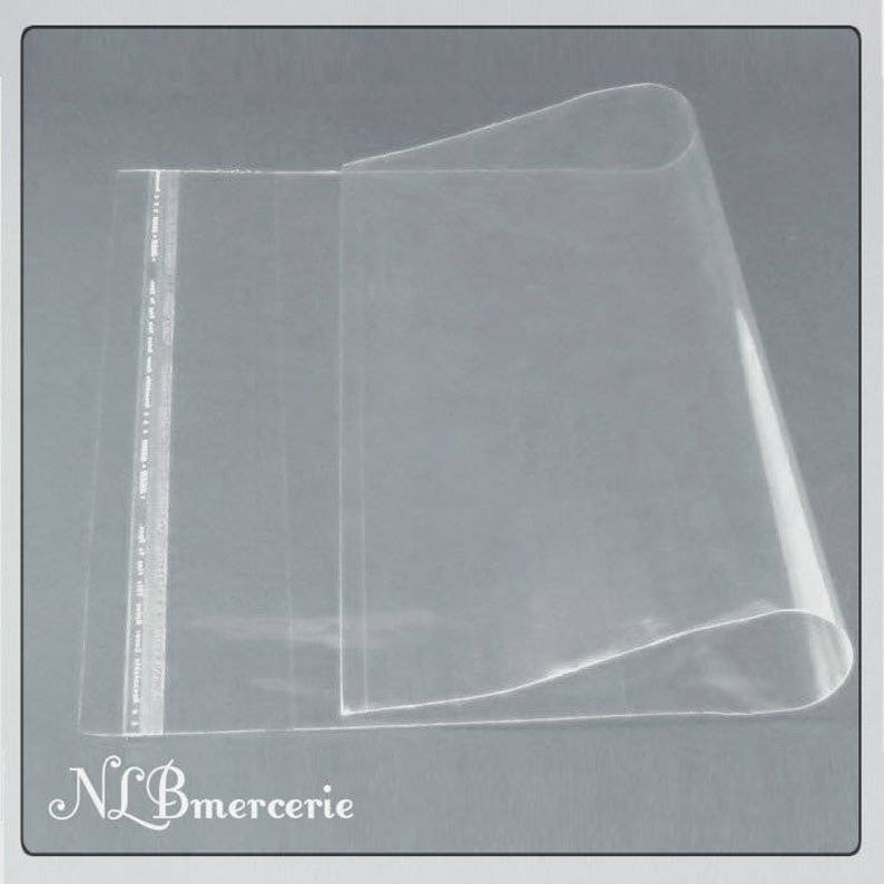 Sachets plastique transparent adhésifs vendu par Lot de 50 image 10