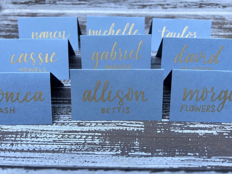 Hand Lettered Place Cards Calligraphy Place Cards Wedding Table Cards