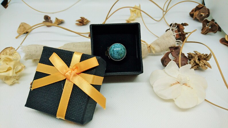 gift idea adjustable moss green Jasper stone Chiseled Ring ring with green stone unique creation for women silver