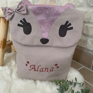 Sac à dos enfant pailleté rose - Personnalisable avec le prénom de votre petit bout