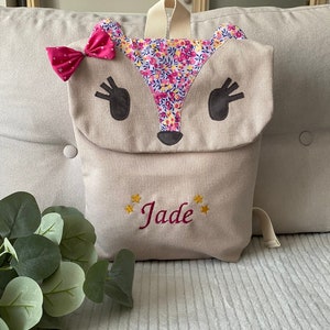 Sac à dos enfant Liberty Wiltshire lavande - Personnalisable avec le prénom de votre petit bout