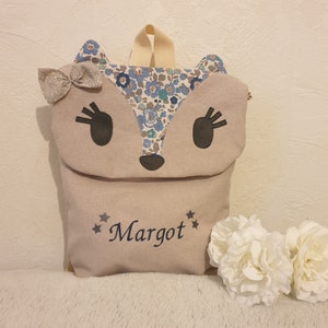 Sac à dos enfant Liberty Betsy Centaurée - Personnalisable avec le prénom de votre petit bout