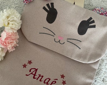 Sac à dos chat pour enfant Liberty Wiltshire bud - Personnalisable avec le prénom de votre petit bout