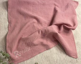 Maxi personalized cotton gauze swaddle for baby