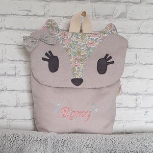 Sac à dos enfant Liberty Poppy and Daisy vintage - Personnalisable avec le prénom de votre petit bout