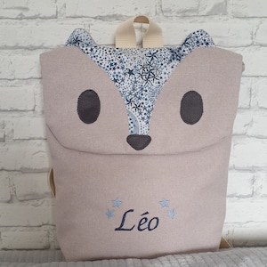 Sac à dos enfant Liberty Adelajda bleu - Personnalisable avec le prénom de votre petit bout