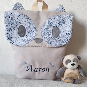 Sac à dos enfant raton laveur Liberty Adelajda - Personnalisable avec le prénom de votre petit bout