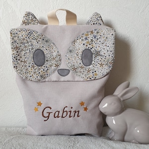 Sac à dos enfant raton laveur Liberty Adelajda - Personnalisable avec le prénom de votre petit bout