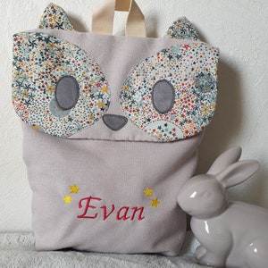 Sac à dos enfant raton laveur Liberty Adelajda - Personnalisable avec le prénom de votre petit bout