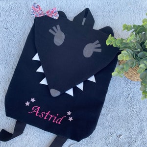 Sac à dos loup - Personnalisable avec le prénom de votre petit bout