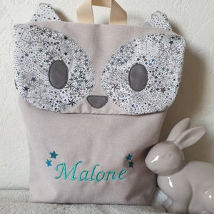 Sac à dos enfant raton laveur Liberty Adelajda - Personnalisable avec le prénom de votre petit bout