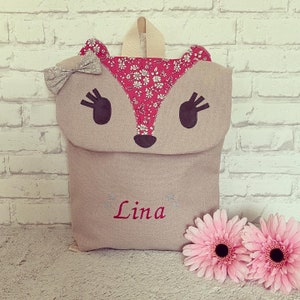 Sac à dos enfant Liberty capel fuschia - Personnalisable avec le prénom de votre petit bout