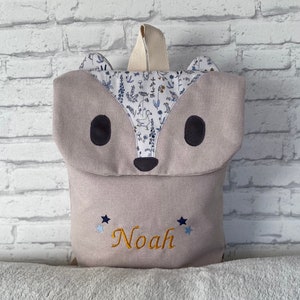 Sac à dos enfant Liberty Théo bleu - Personnalisable avec le prénom de votre petit bout