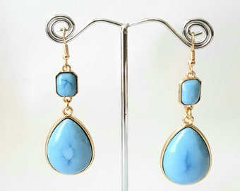 Boucles d'oreilles bleu