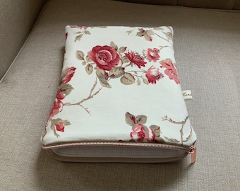 Bolsa para e-reader/Funda tableta digital/19x25cm/tela shabby chic/forrado panal/grosor protector/funda tableta/