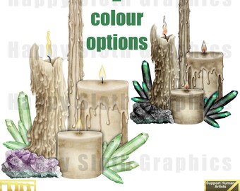 Clipart di disposizione delle candele di Halloween: download di PNG per stampa a sublimazione pagana