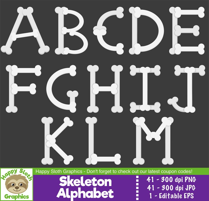 Skeleton Clipart Set Personal and Commercial Use Vector - Etsy