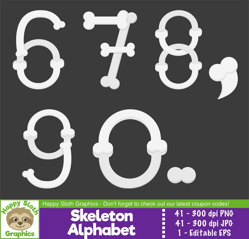 Skeleton Clipart Set Personal and Commercial Use Vector - Etsy