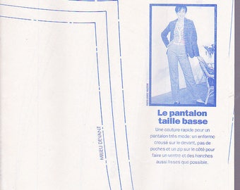 patron pantalon taille basse m ars 1997