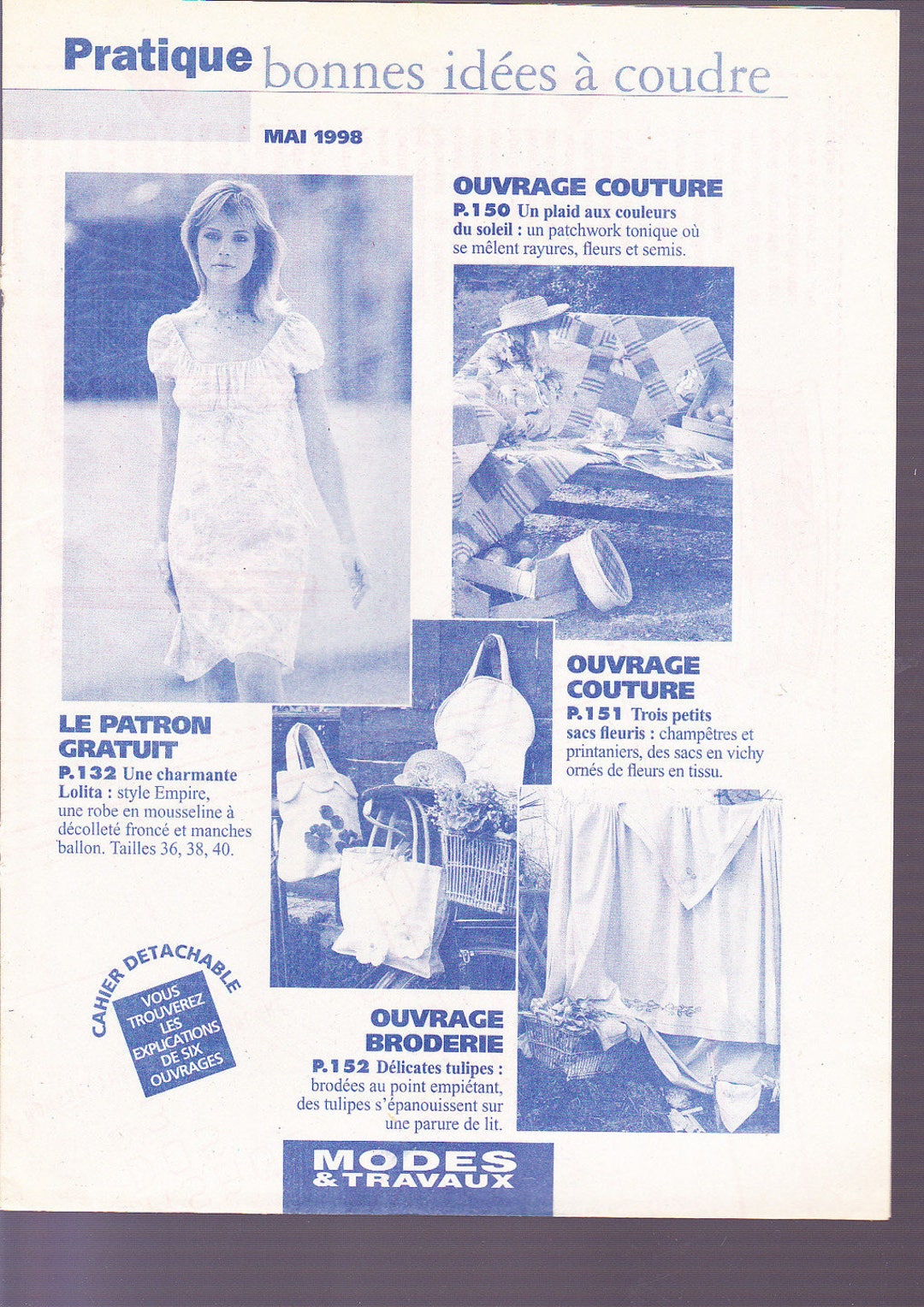 Patron De Couture 'Modes Et Travaux' - Modèle Robe-tunique - Patron Papier Neuf Pour Création Maison