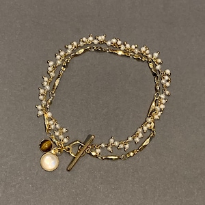 LiLOU mother-of-pearl bracelet