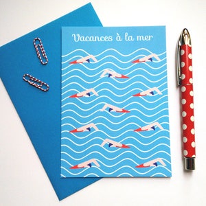 Printed card "Holidays at the seaside" / Printed cards / Message cards / Holiday card / Summer card