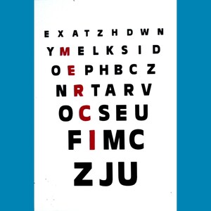 Carte de remerciement " Exercice de lecture " / MERCI / carte remerciement / lunettes papier sur tuteur / réalisée à la main