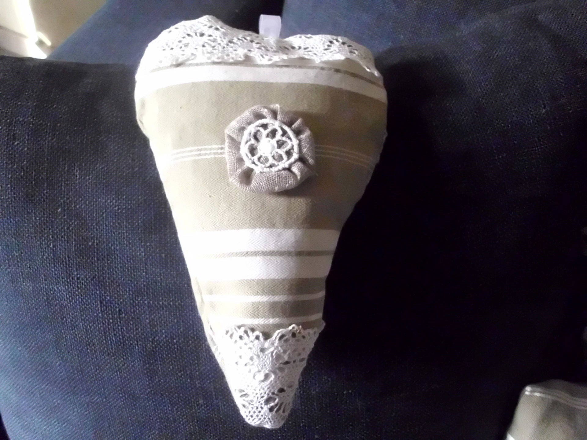 Coussin Coeur Senteur Lavande à Suspendre