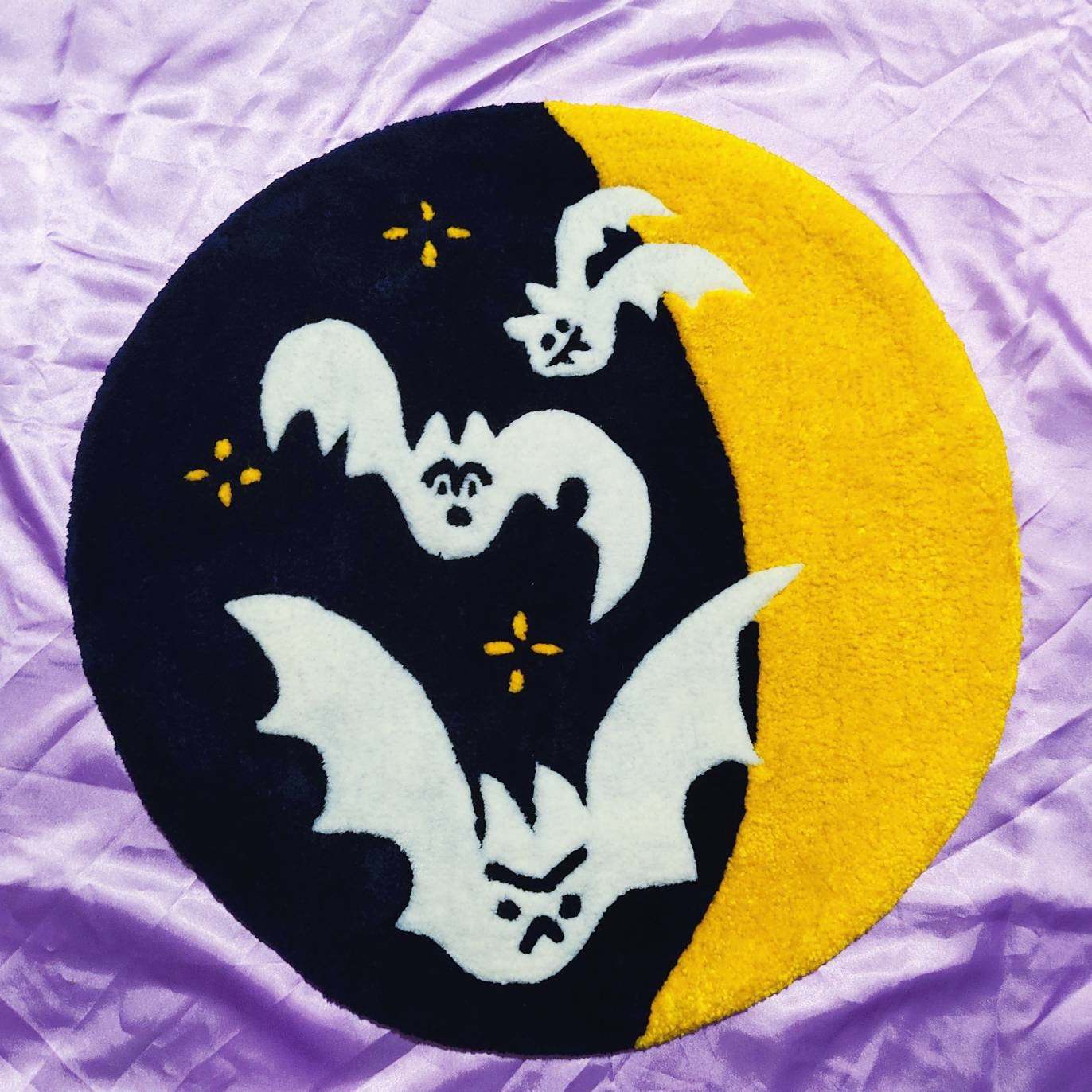 Tapis Rond Chauve-Souris