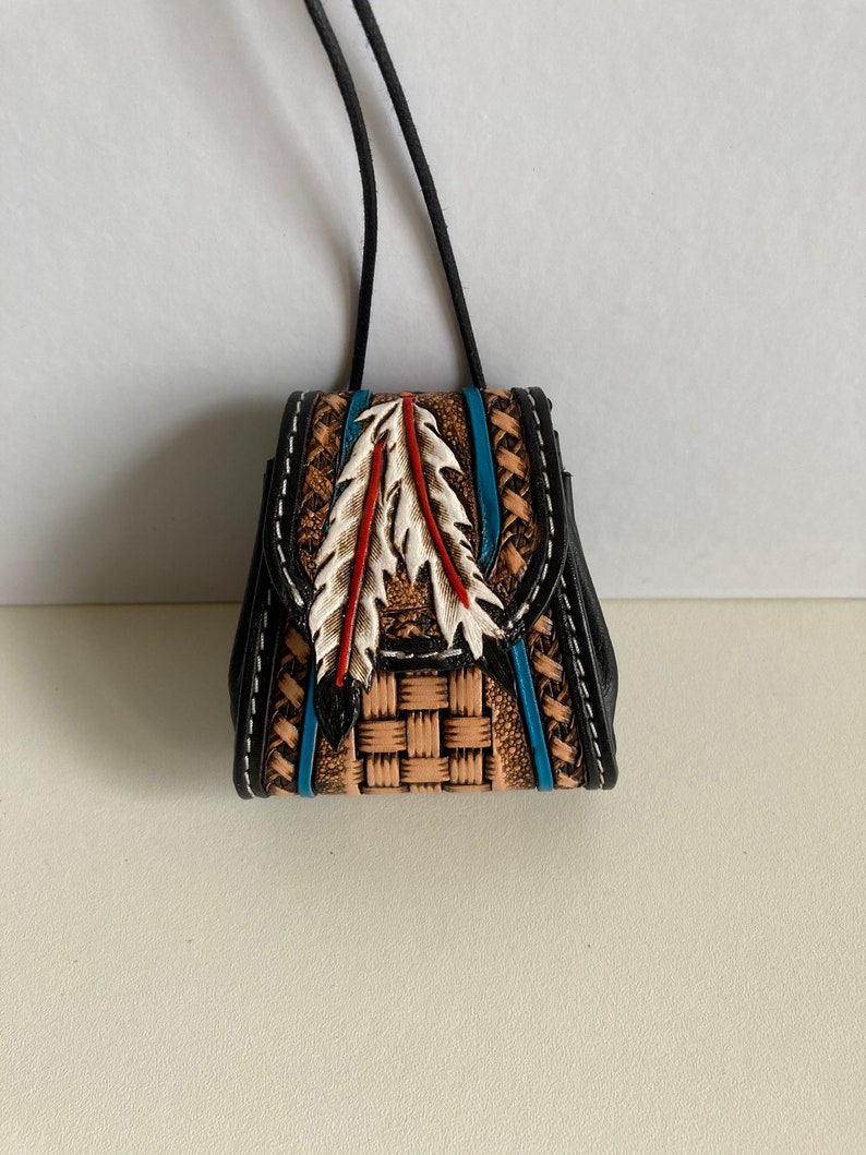 leather coin holder pushed back with various patterns Stock exchange