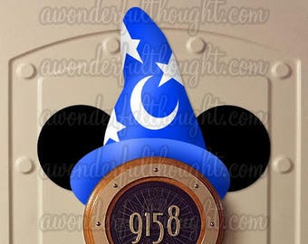 Stateroom Mickey Ears Cheesehead Hat Disney Cruise Door | Etsy