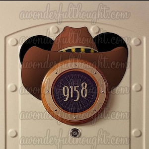 Stateroom Ears Cowboy Hat | Cruise Door Magnet | Instant Download