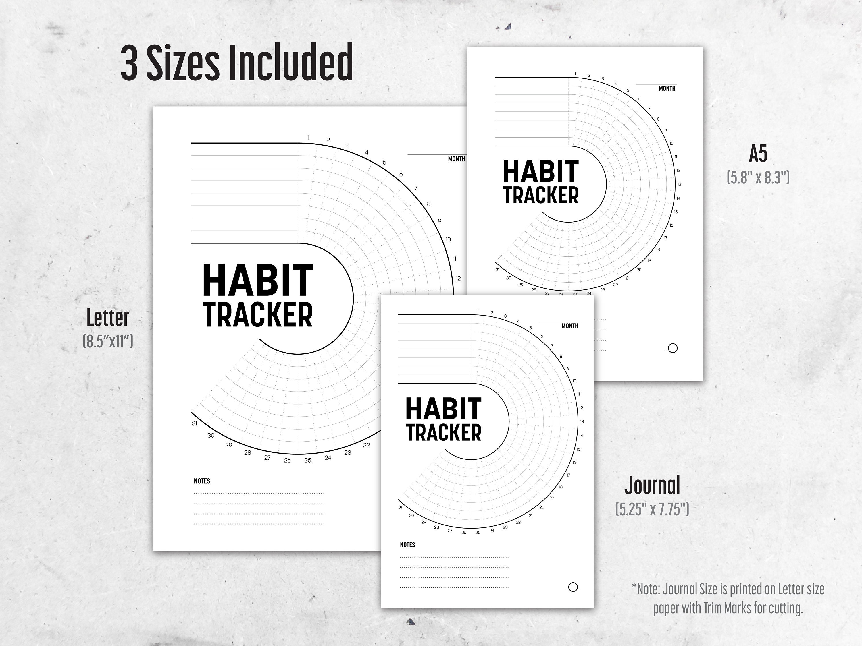 Minimalist Habit Tracker PRINTABLE // Monthly Habit Tracking & - Etsy UK