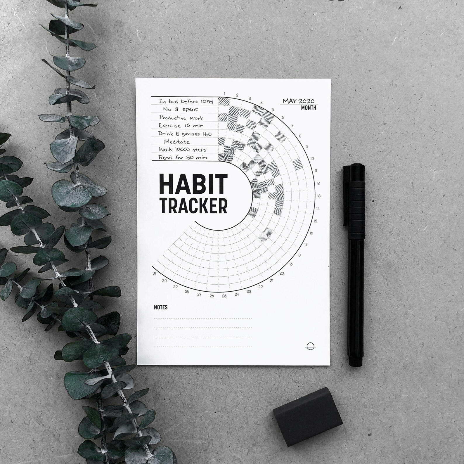 Buy Minimalist Habit Tracker PRINTABLE // Monthly Habit Tracking &amp; Progress Log // Daily Habits ...