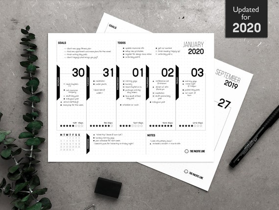 Minimalist Weekly Planner Printable Wp2 2020 Planner Weekday Focus Journal Layout Organizational Spread Letter Size Minimalist Weekly Planner Printable Wp2 2020 Planner Weekday Focus Journal Layout Organizational Spread Letter Size