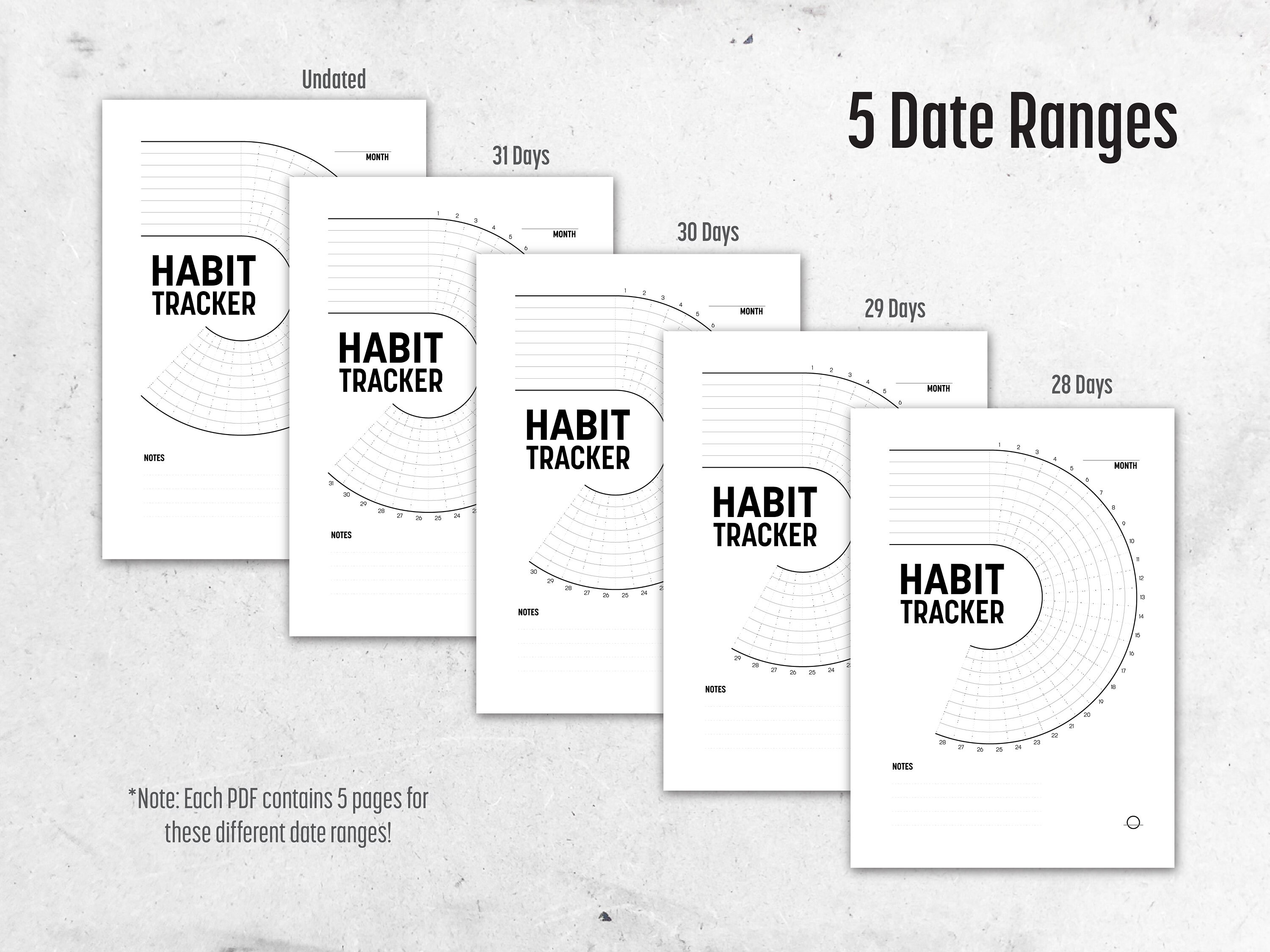 Minimalist Habit Tracker PRINTABLE // Monthly Habit Tracking & - Etsy UK