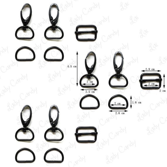 Lot de 3 Necessaire A Bandouliere Sangle Sac Anse Mousqueton Bague Anneau Cabas