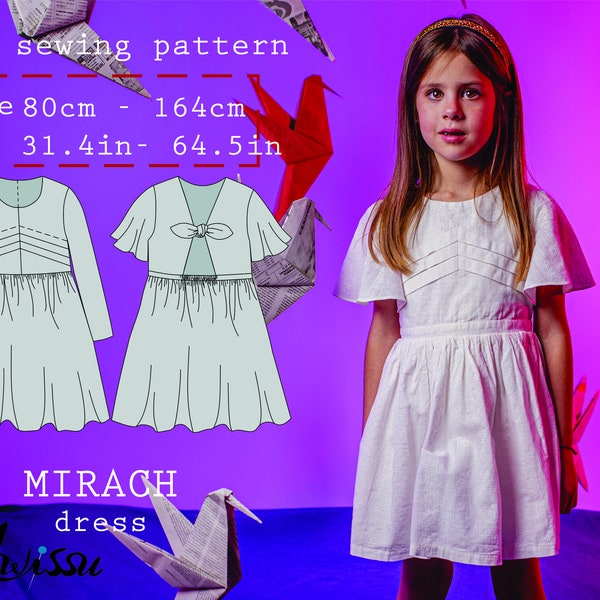 Enchanting Mirach Dress: Perfect for Little Princesses | Pretty and girly dress with open back | Dress from 12 months to 14 years old