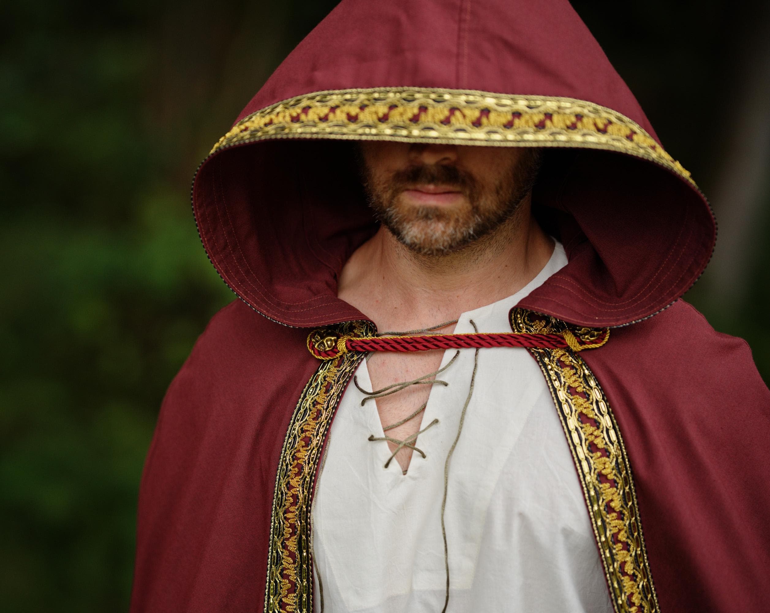 Knight Cape Pattern Hooded Cloak Sewing Pattern | PDF Fantasy Men's Cape Pattern for ...