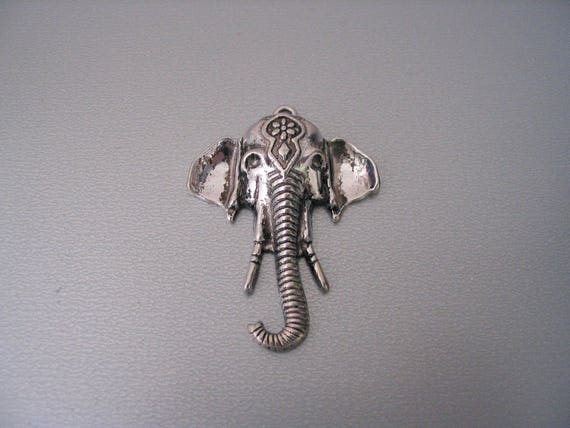 large silver elephant pendant